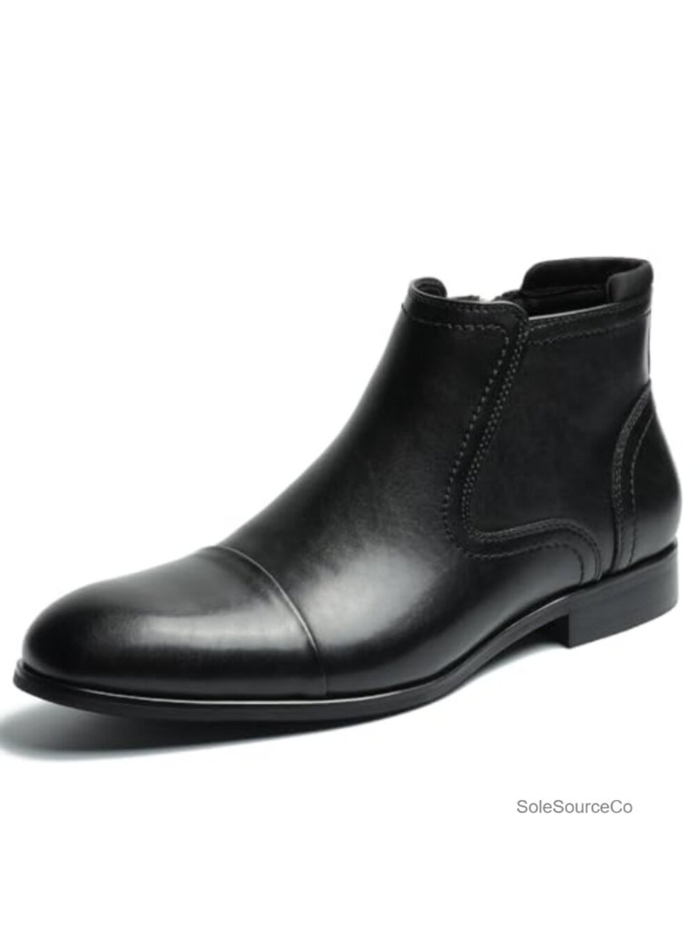 Men's Suede Leather Chelsea Boots with Zipper Ankle Dress Boots